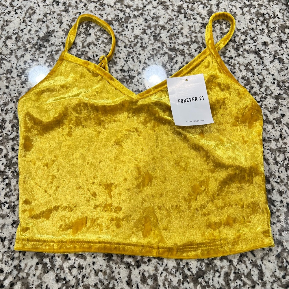 Forever 21 Golden Velvet Camisole